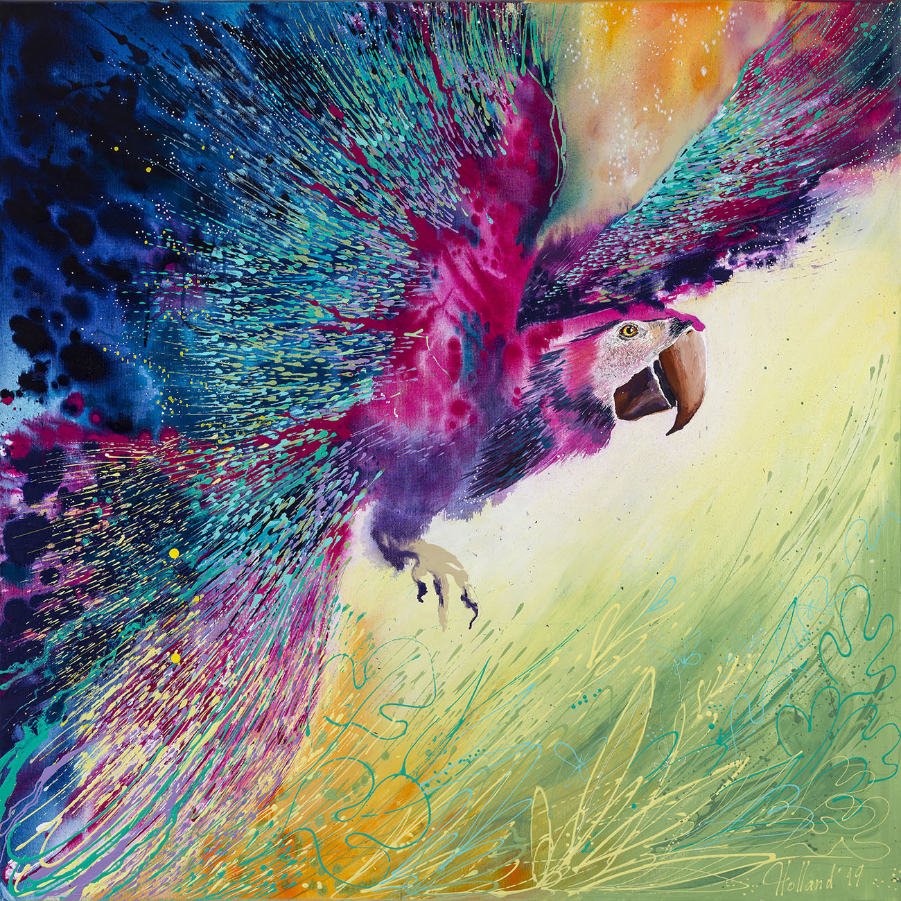 Luba Holland-Into the light 80x80 cm