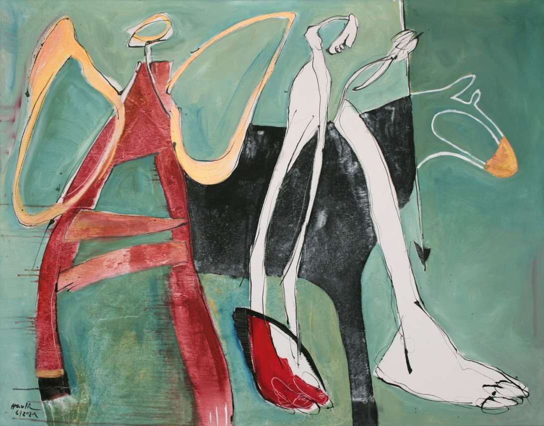 Saint George with the Angel_2021.6_90x115 cm