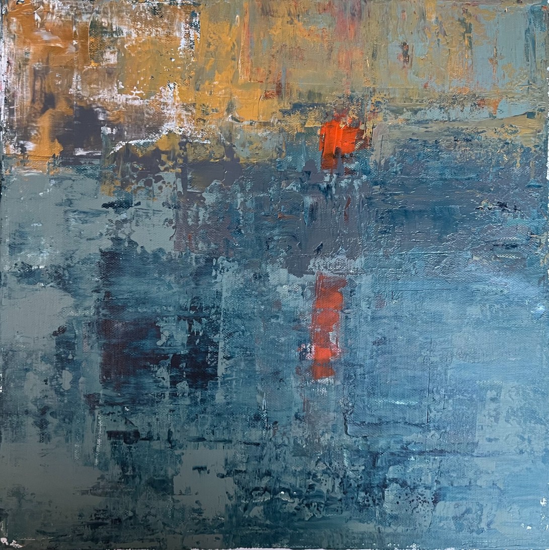 Abstraction soleil levant, 40x40cm, 2022